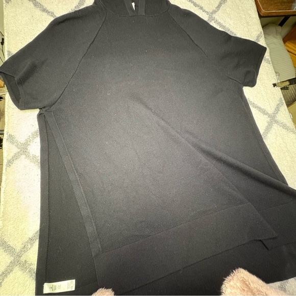 Lululemon Cashmere Poncho Womens M/L Opened Up Tee Shirt Hooded Cashlu Blend - Picture 4 of 9